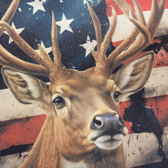 Deer American Flag Computer Mouse Pad - Picture 5 of 5